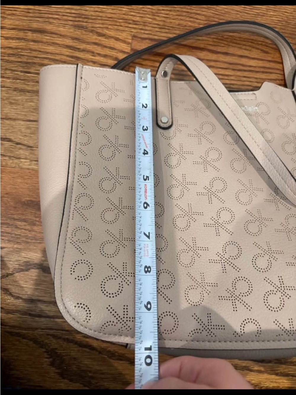 Calvin Klein Blush Beige Tote with Signature Logo - Picture 6 of 7
